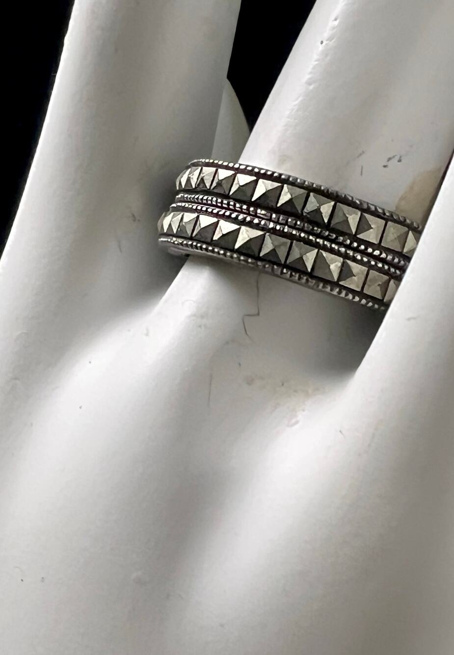 Judith Jack Sterling Marcasite Rings size 6